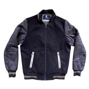 AC Made in Italy Bomber Jacket Men Sz M Brown Collage Zip